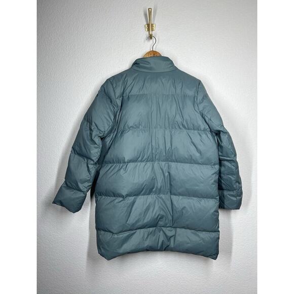 J. Jill Down Puffer Coat Large Blue Spruce Full Zip New - Picture 5 of 5